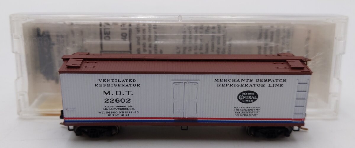 Micro-Trains 49140 N Scale New York Central 40' Double Sheathed Reefer #22602 LN/Box