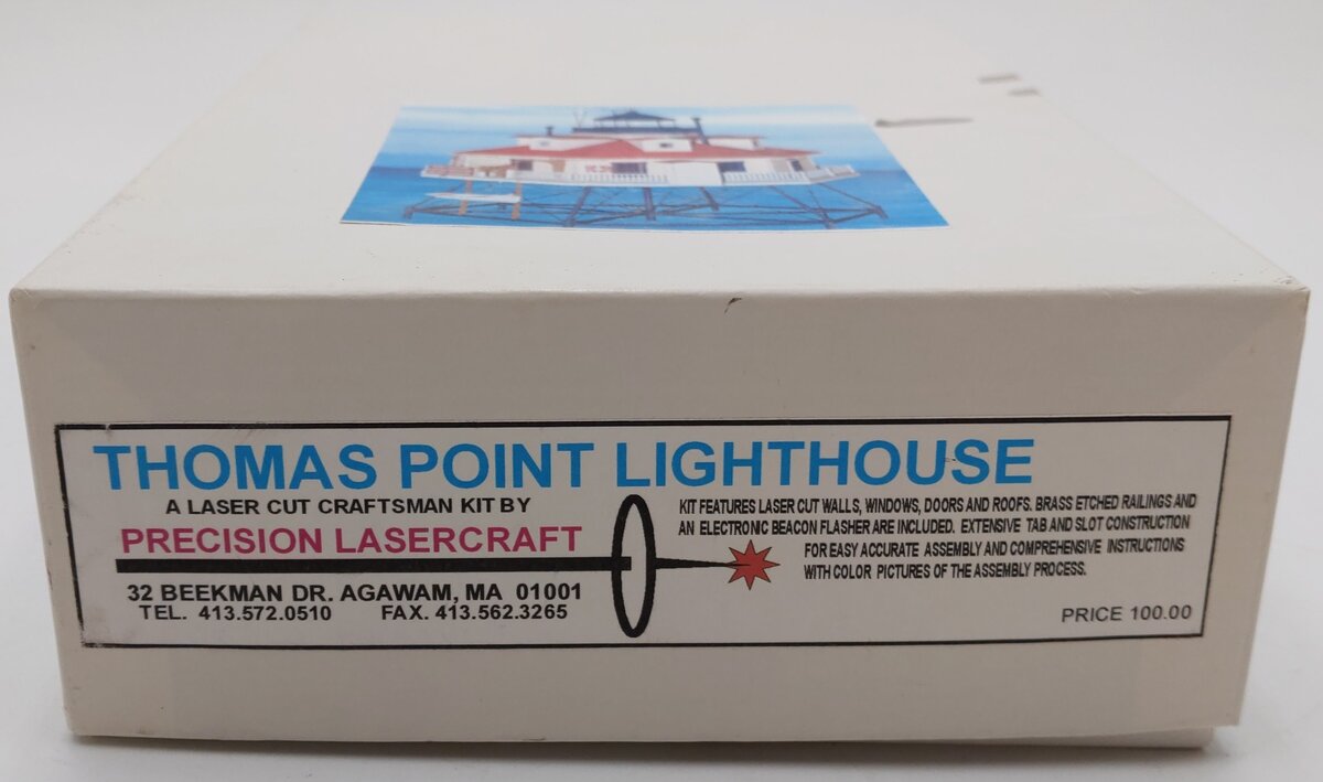 Precision Lasercraft HO Scale Thomas Point Lighthouse Laser-Cut Craftsman Kit NIB