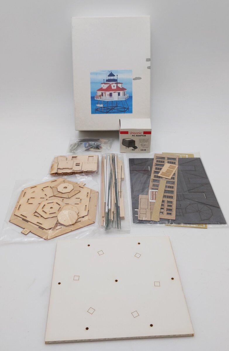Precision Lasercraft HO Scale Thomas Point Lighthouse Laser-Cut Craftsman Kit NIB