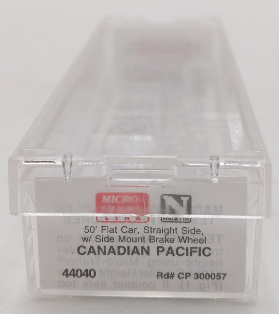 Micro-Trains 04400040 N Canadian Pacific 50' Straight Side Flatcar #300057 LN/Box