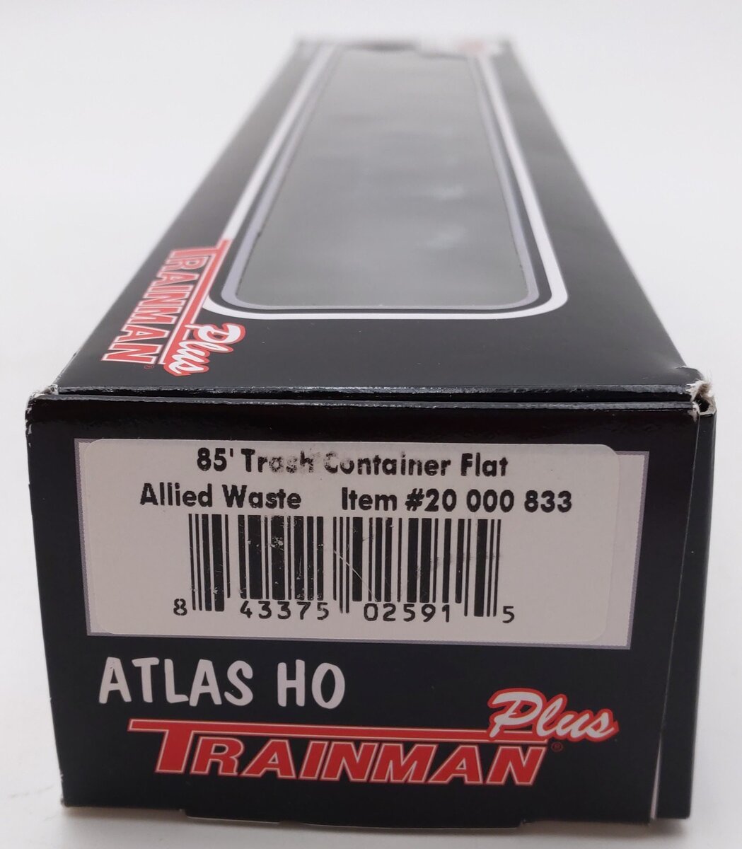 Atlas 20000833 HO Scale Allied Waste 85' Trash Flatcar #20395 EX/Box