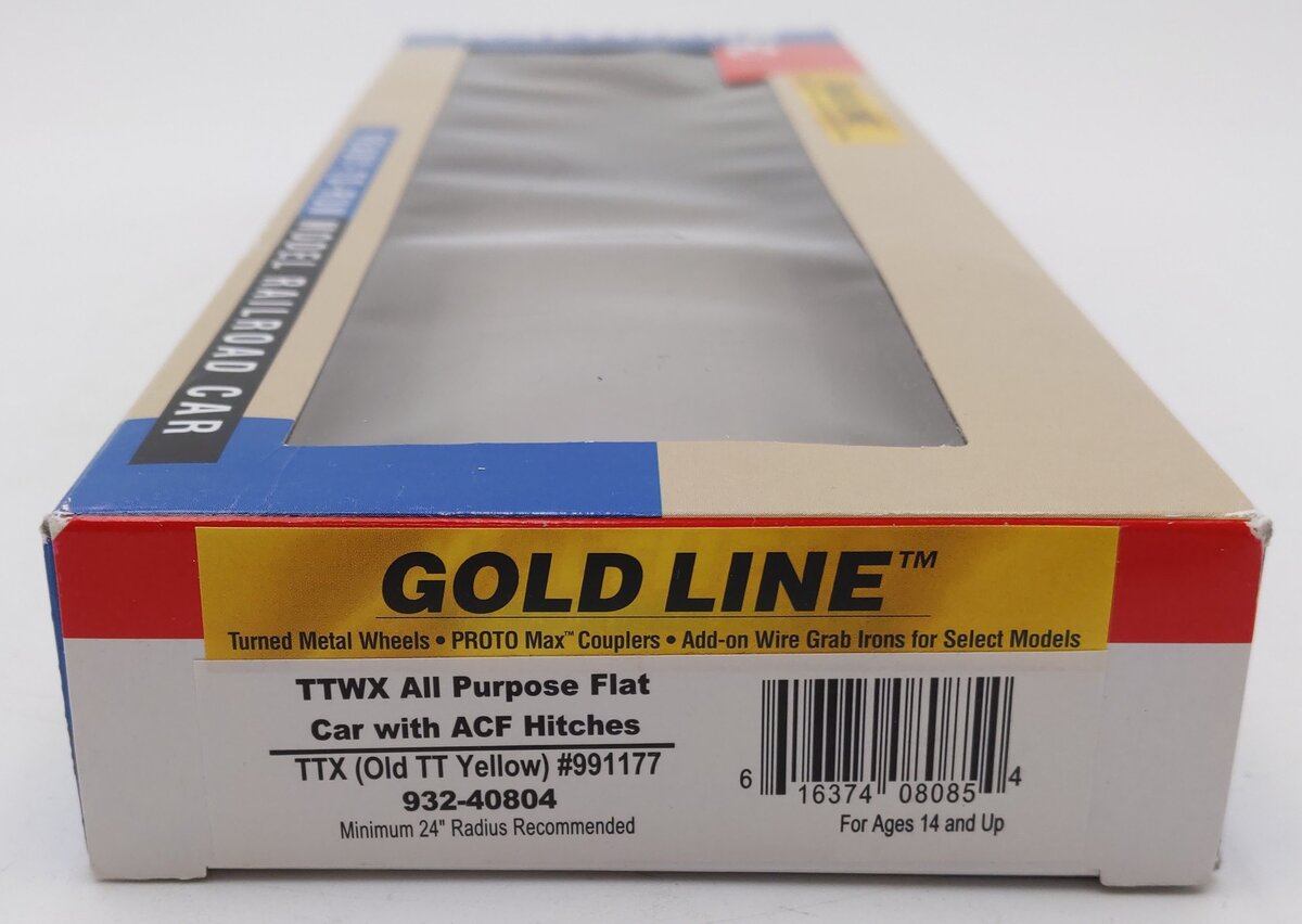 Walthers 932-40804 HO TTWX All Purpose Flat Car W/ ACF Hitches # 991177 EX/Box