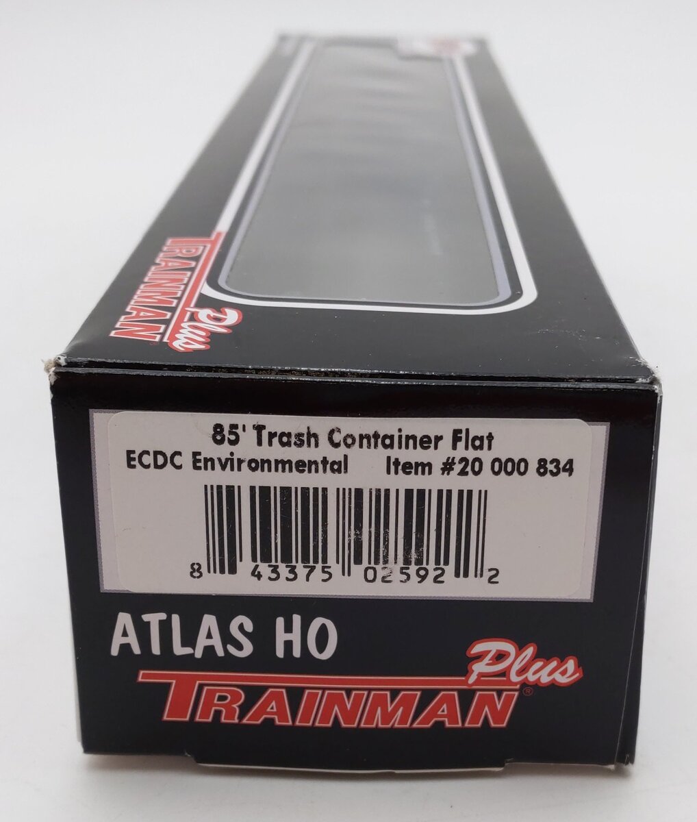 Atlas 20000834 HO Scale ECDC Environmental 85' Trash Container Flatcar #93192 EX/Box