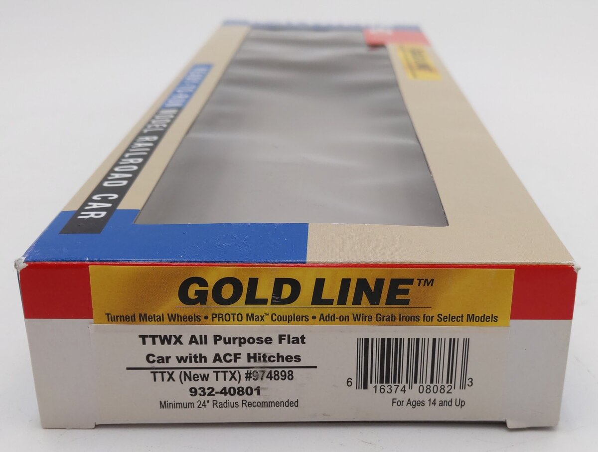 Walthers 932-40801 HO Scale TTWX All Purpose Flat Car W/ ACF Hitches #974898 VG/Box