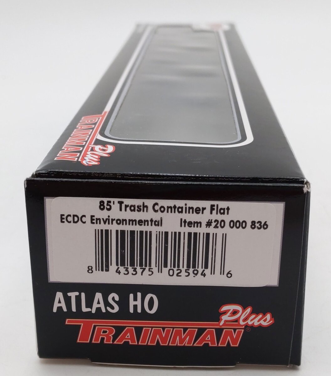 Atlas 20000836 HO Scale ECDC Environmental 85' Trash Container Flat Car #93221 LN/Box