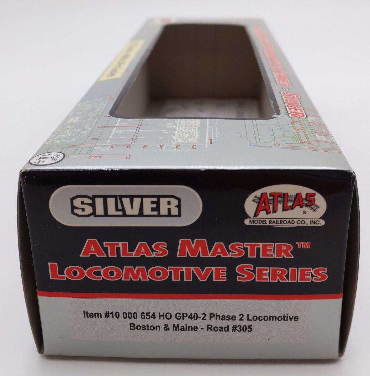 Atlas 10000654 HO Scale Boston & Maine GP40-2 Phase 2 Diesel Locomotive #305 EX/Box