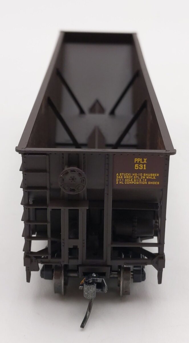 Bowser 40656 HO Scale PPLX Yellow End 100 Ton Hopper #531 EX/Box