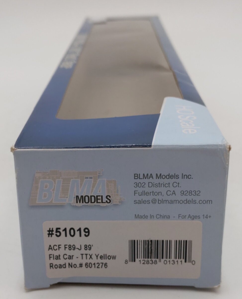 BLMA Models 51019 HO Scale TTX ACF F89-J 89' Flatcar #601276 EX/Box