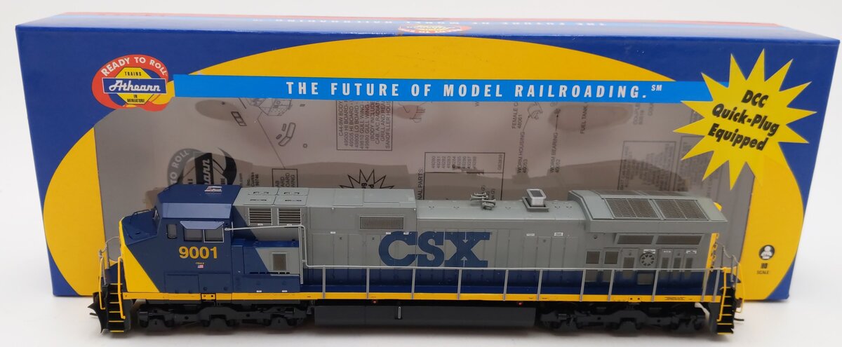 Athearn 78945 HO Scale CSX Dash 9-44CW Diesel Locomotive #9001 w/DCC LN/Box