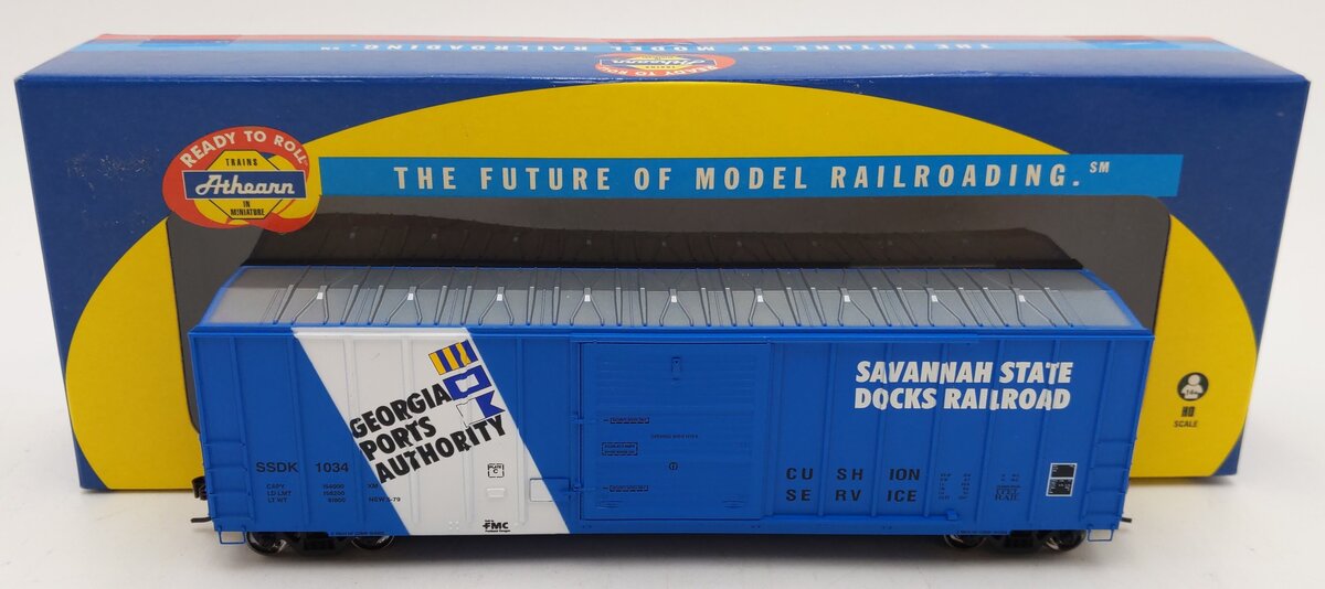 Athearn 96608 HO Scale Savannah State Docks 50' FMC 5347 Boxcar #1034 LN/Box