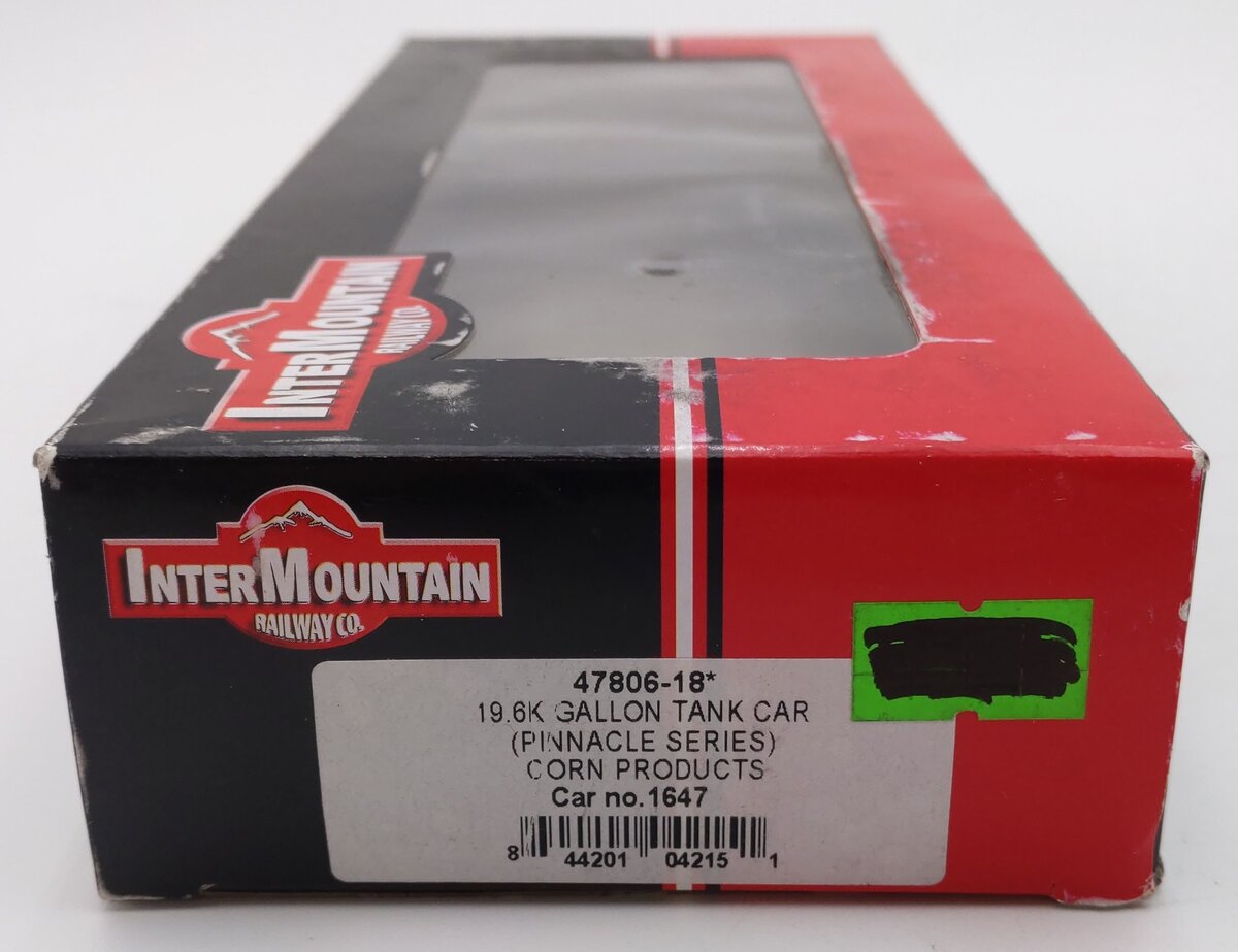 InterMountain 47806-18 HO Scale Corn Products 19.6K Gallon Tank Car #1647 EX/Box