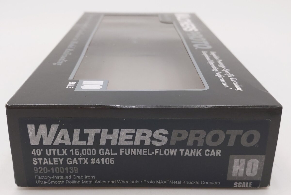Walthers 920-100139 HO Staley GATX 40' UTLX Funnel-Flow Tank Car #4106 EX/Box