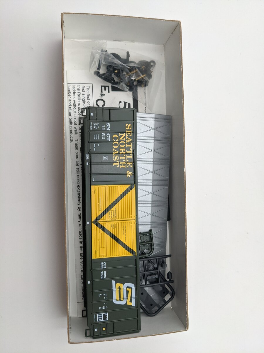 E&C Shops 1008-2 HO Scale Seattle & North Coast ACF Boxcar #1152 EX/Box