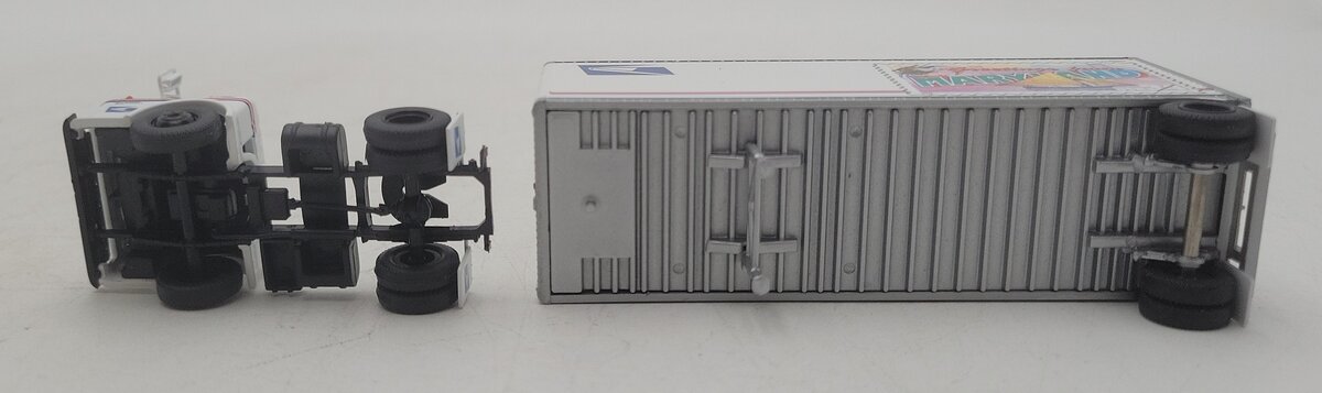 Athearn 93420 HO Scale USPS Maryland Tractor & 28' Maryland Pup Trailer EX