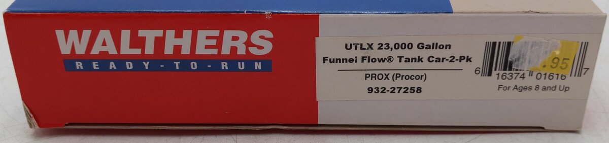 Walthers 932-27258 HO PROX 23K Gallon Funnel Flow Tank Car (Pack of 2) EX/Box