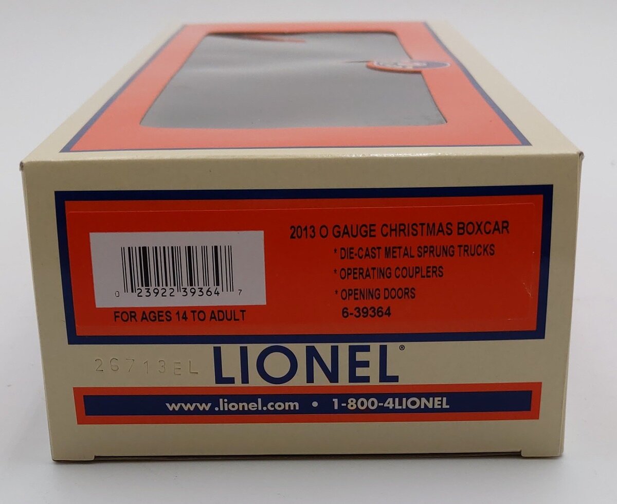 Lionel 6-39364 O Gauge 2013 Christmas Boxcar LN/Box