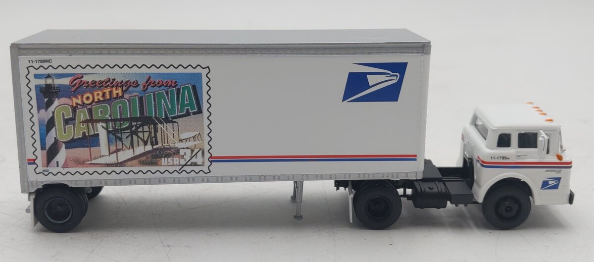 Athearn 93433 HO Scale USPS North Carolina Tractor Trailer EX