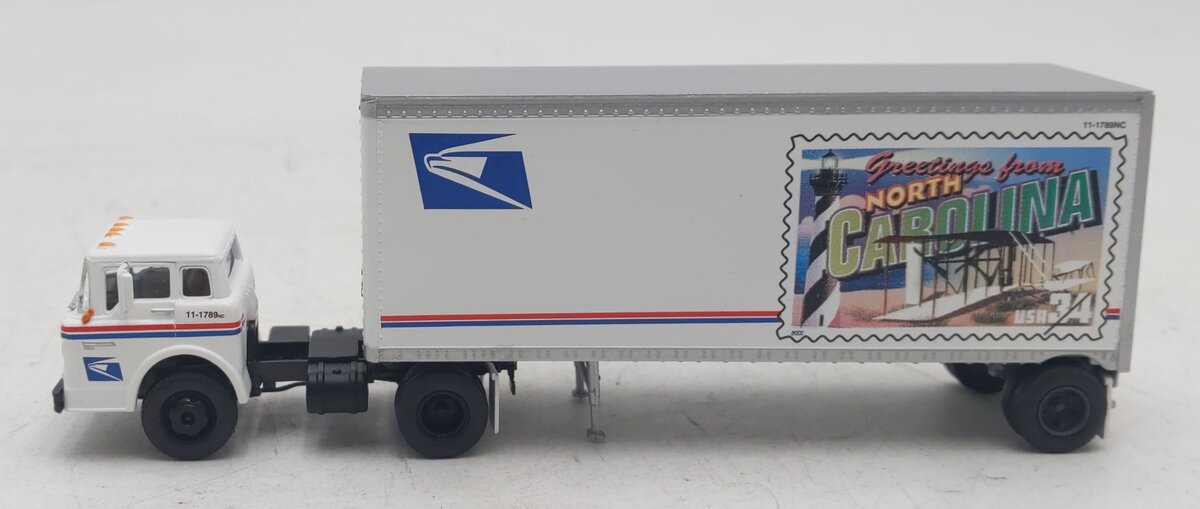 Athearn 93433 HO Scale USPS North Carolina Tractor Trailer EX