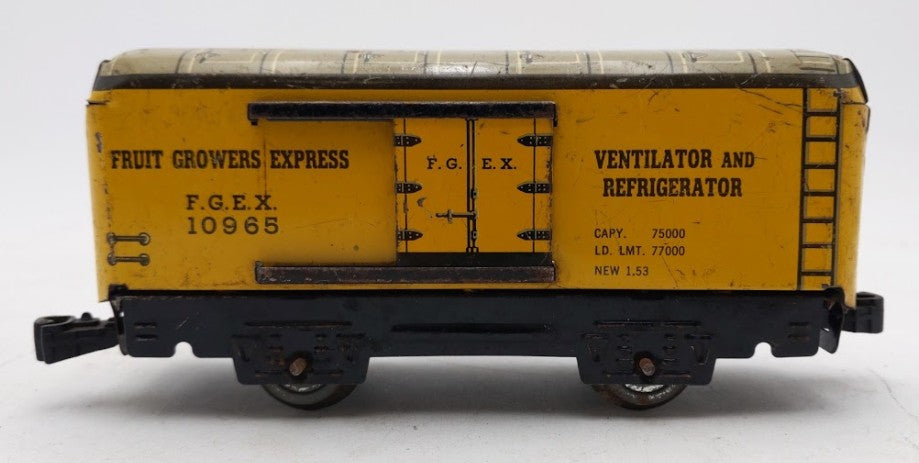 Marx 10965 Vintage O Fruit Growers Express Tin Litho Boxcar