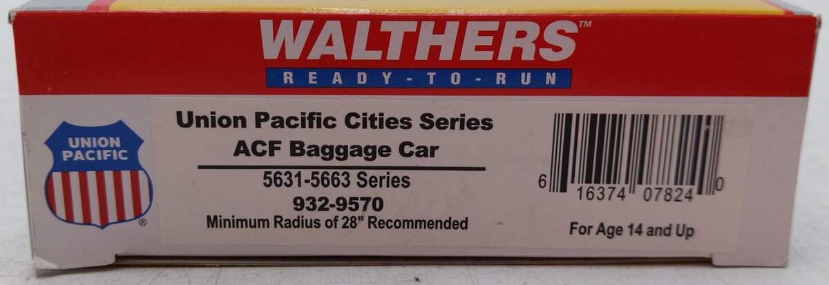 Walthers 932-9570 HO Scale Union Pacific Cities Series ACF Baggage Car EX/Box