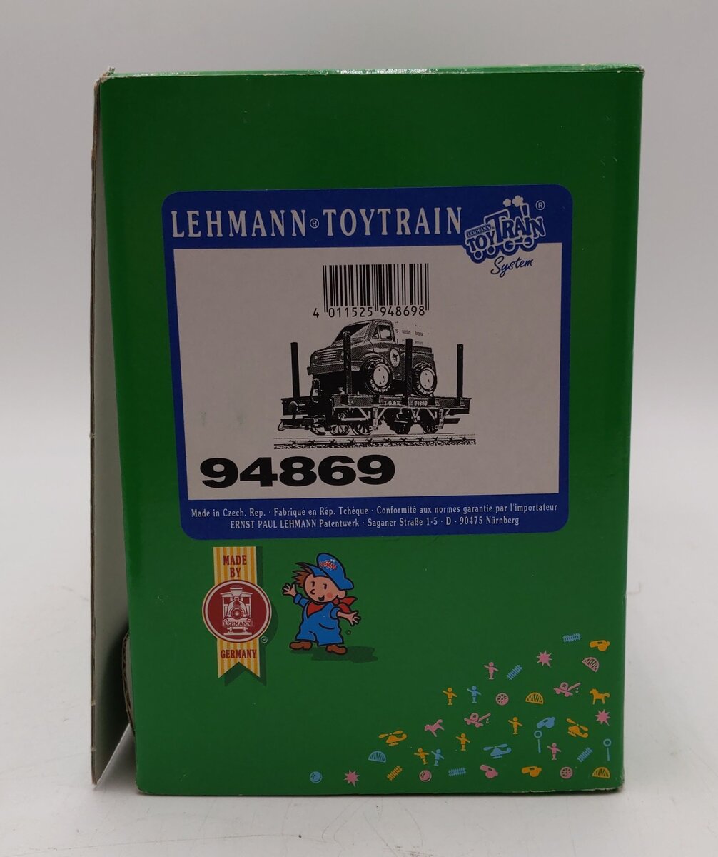 LGB Toy Train System G Scale 94869 L.G.&B. Flatbed Freight Car (NO TRUCK) EX/Box