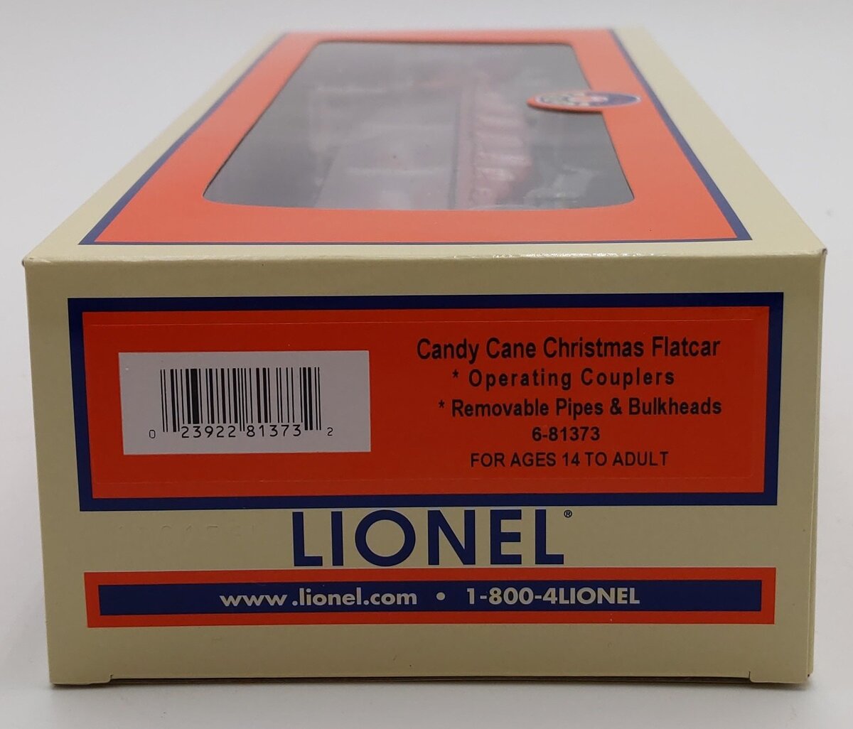 Lionel 6-81373 O Candy Cane Express Bulkhead Flatcar #81373 EX/Box