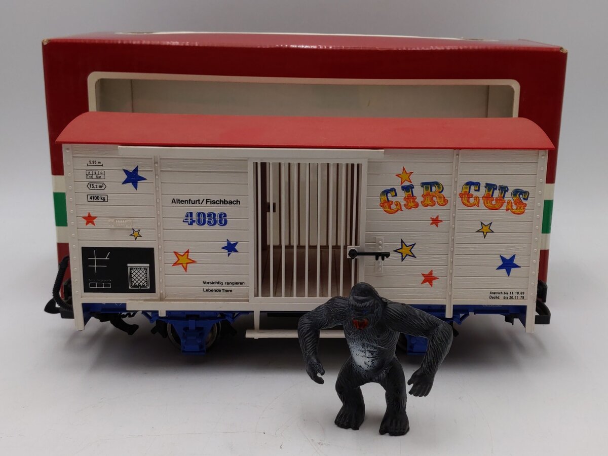LGB 4036 G Scale Circus Animal Wagon w/ Metal Wheels EX/Box