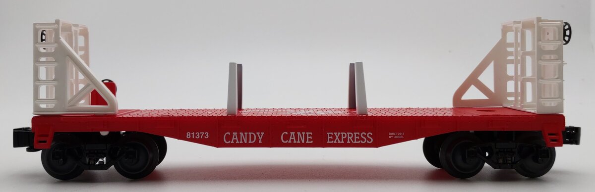 Lionel 6-81373 O Candy Cane Express Bulkhead Flatcar 3-Rail Ready-to-Run #81373 LN/Box
