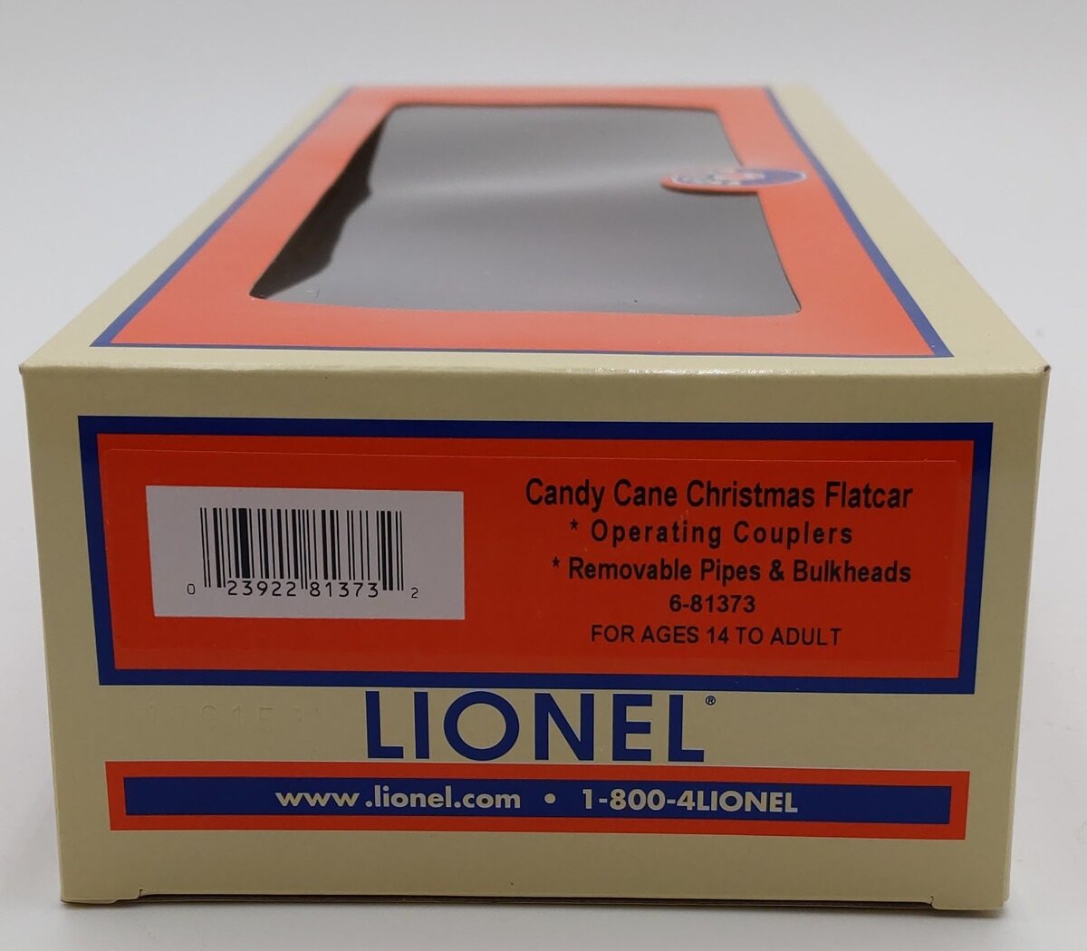 Lionel 6-81373 O Candy Cane Express Bulkhead Flatcar 3-Rail Ready-to-Run #81373 LN/Box