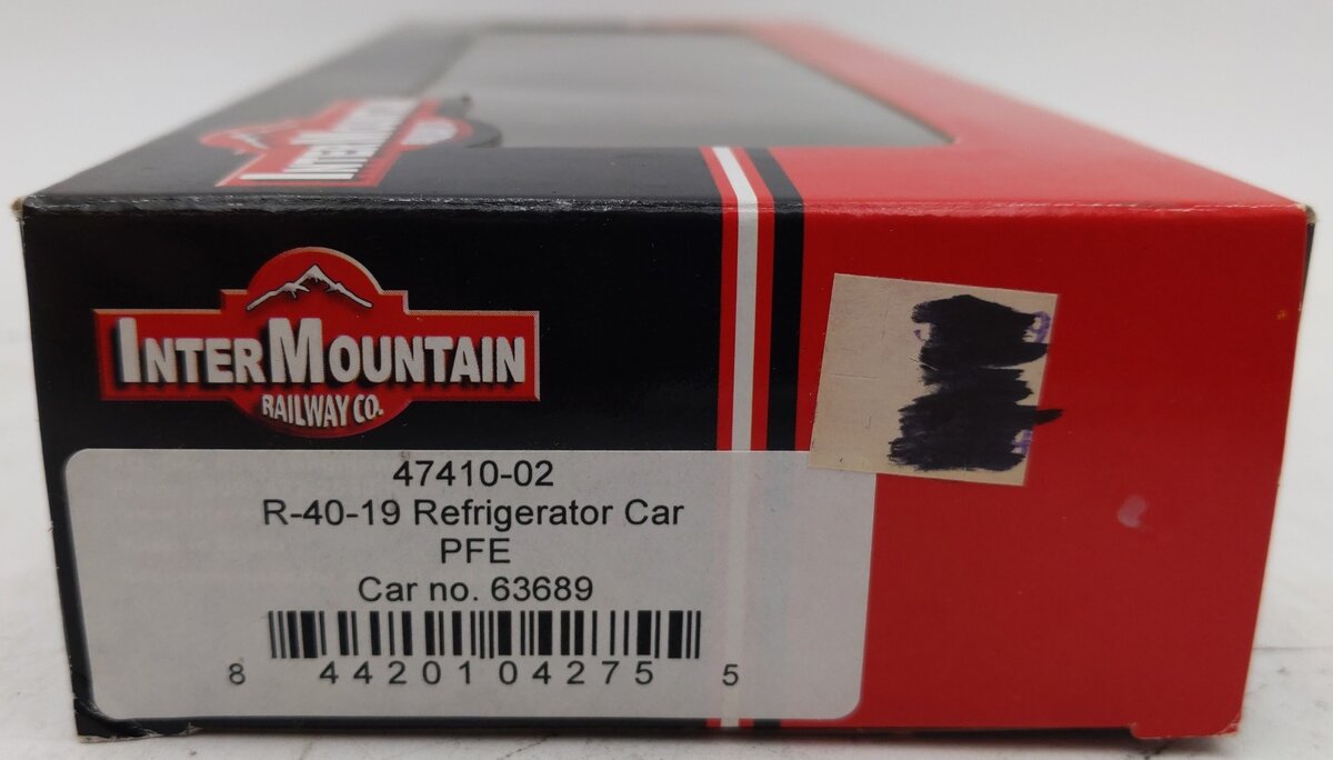 InterMountain 47410-02 HO Scale PFE R-40-19 Refrigerator Car #63689 EX/Box