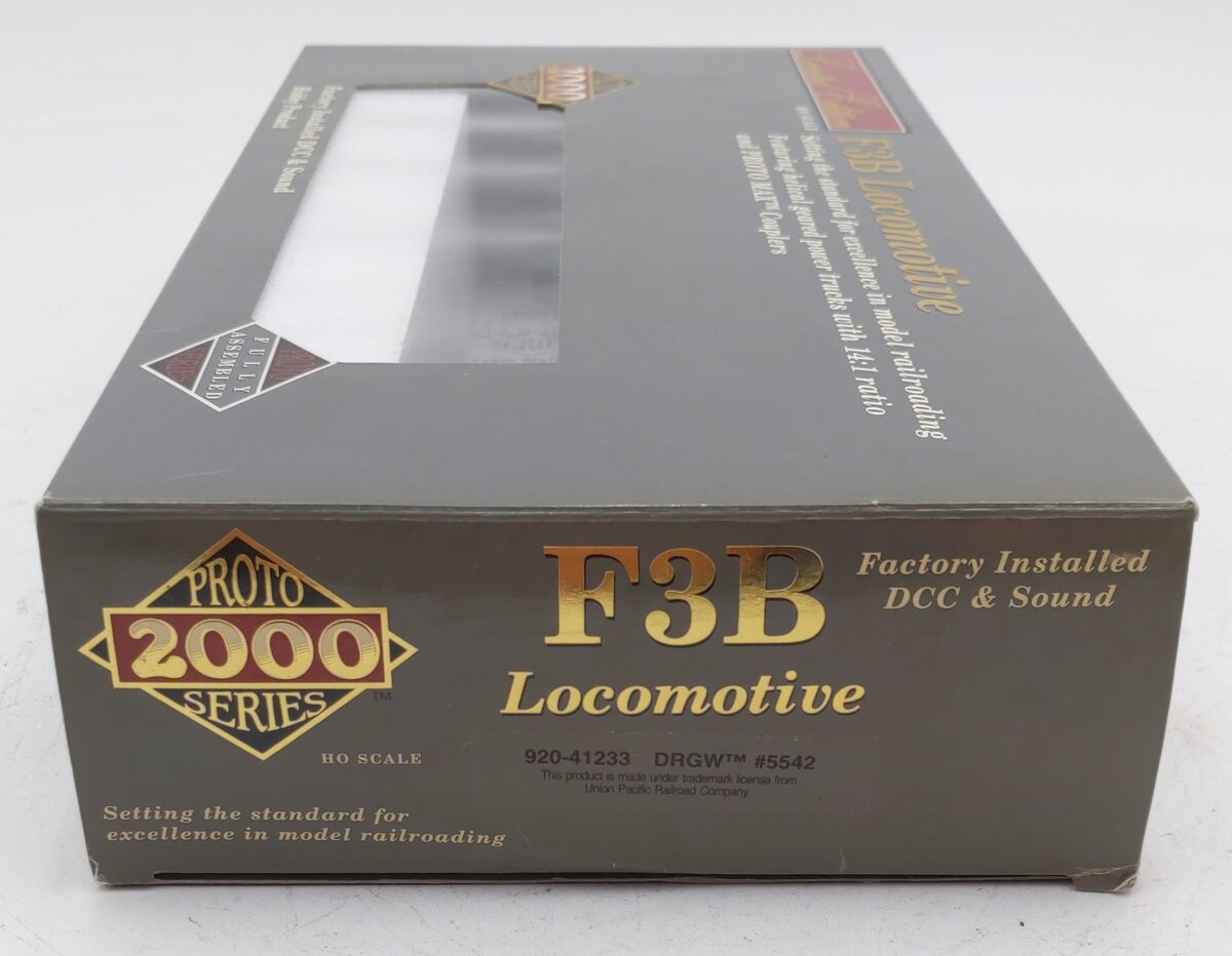 Proto 2000 920-41233 HO Scale D&RGW F3B Diesel Locomotive #5542 w/ DCC & Sound LN/Box