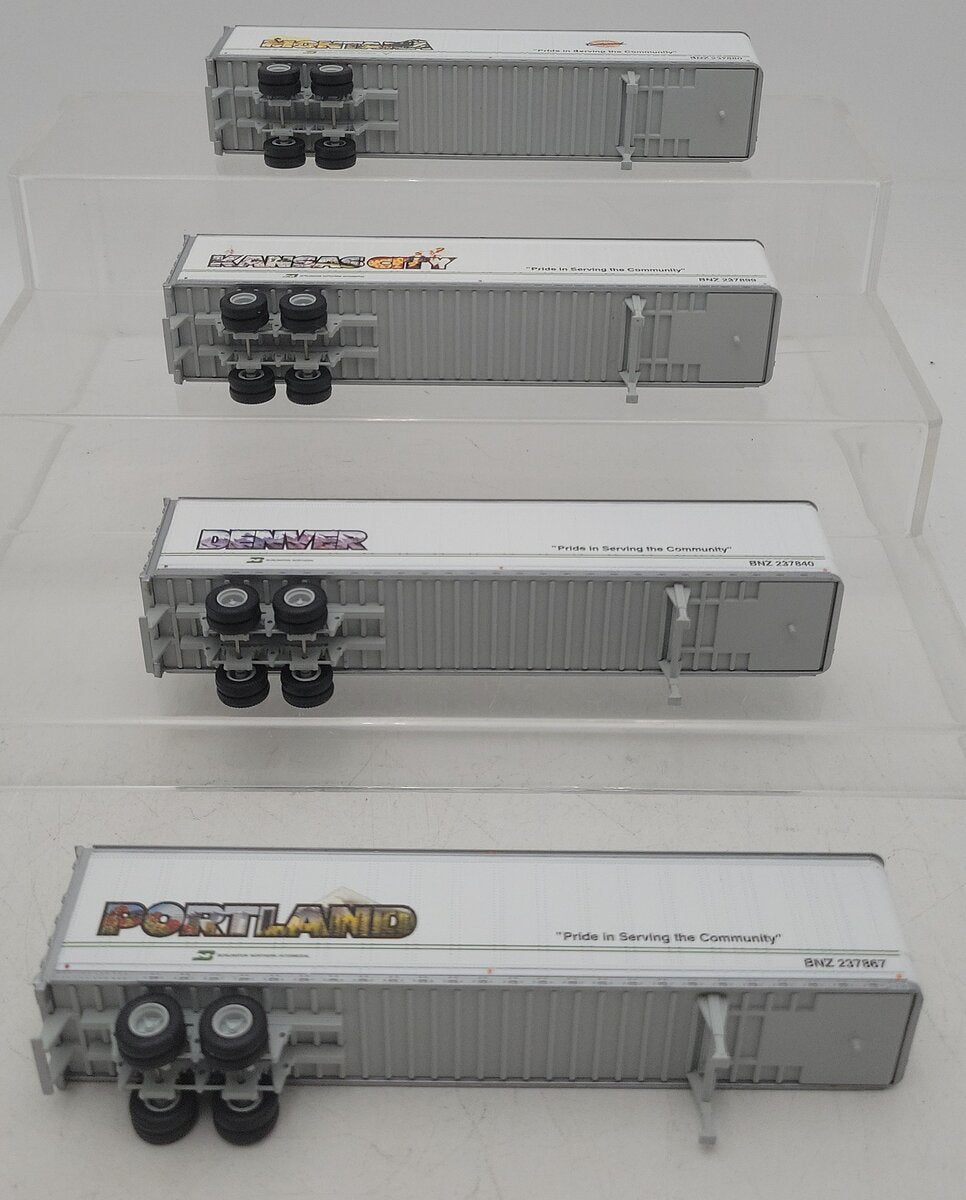 Athearn HO Scale Assorted Burlington Northern 45' Trailers [4] LN