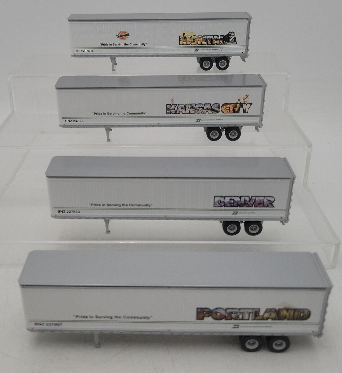 Athearn HO Scale Assorted Burlington Northern 45' Trailers [4] LN