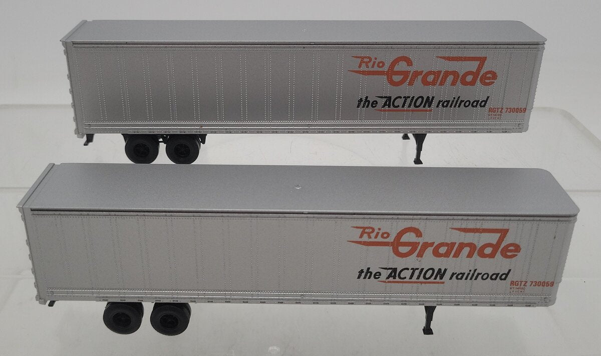 Athearn 5605 HO Scale Rio Grande 45' Trailer Set EX