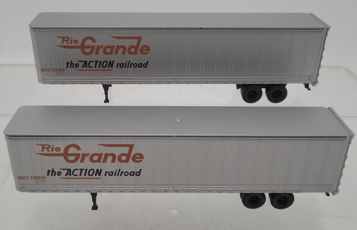 Athearn 5605 HO Scale Rio Grande 45' Trailer Set EX