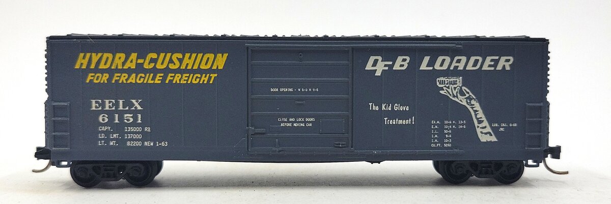 Life Like N Scale EELX Hydra-Cushion DFB Loader Boxcar #6151 LN