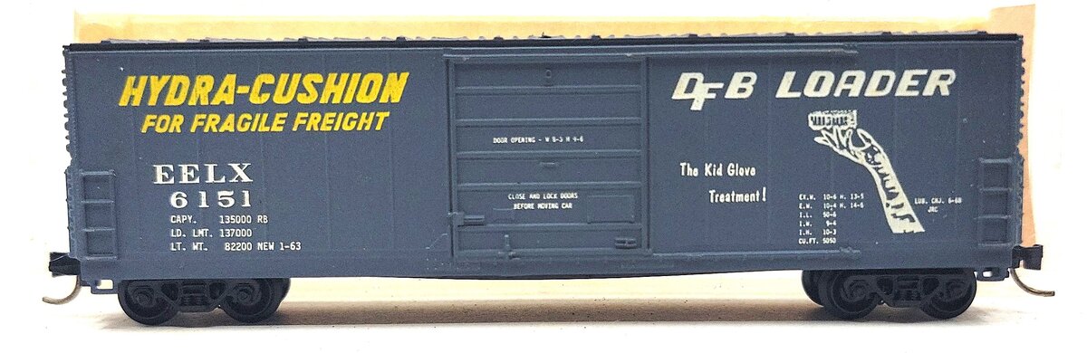 Life Like N Scale EELX Hydra-Cushion DFB Loader Boxcar #6151 LN