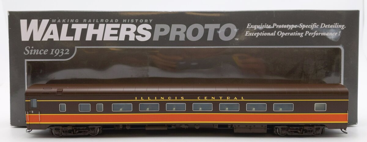 Walthers 920-16602 HO Scale 85' Pullman-Standard 56-Seat Coach Illinois Central EX/Box