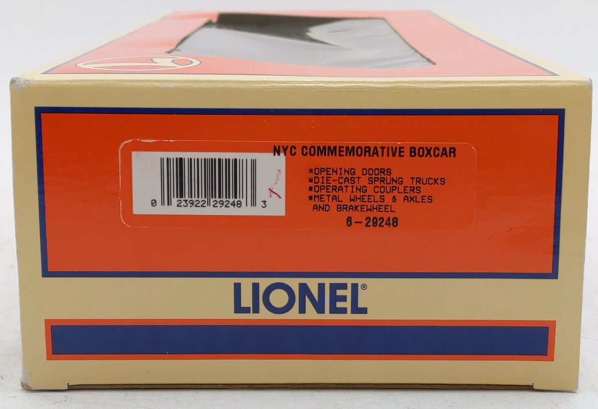 Lionel 6-29248 O Gauge New York Central Commemorative Boxcar LN/Box