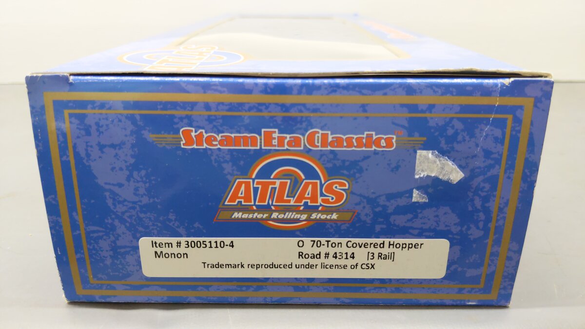 Atlas 3005110-4 O Gauge Monon 70-Ton Covered Hopper #4314 EX/Box