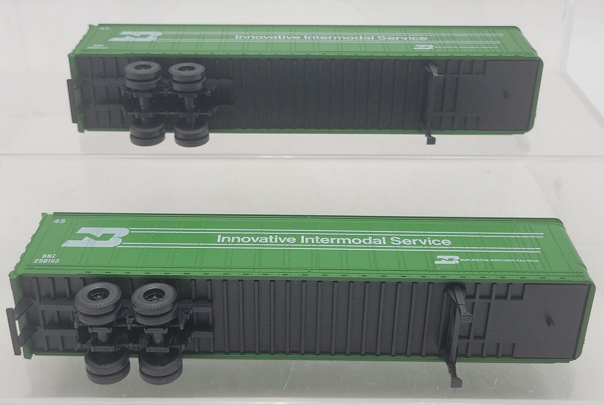 Athearn 5601 HO Scale Burlington Northern 45' Trailers (2) EX