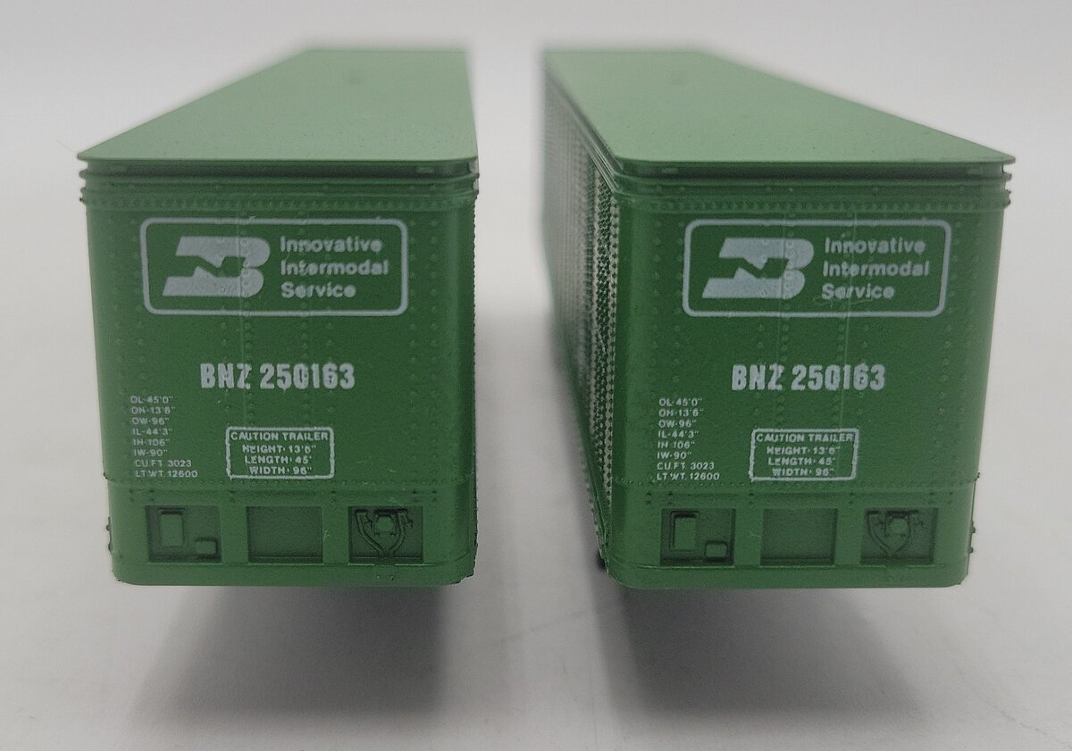 Athearn 5601 HO Scale Burlington Northern 45' Trailers (2) EX