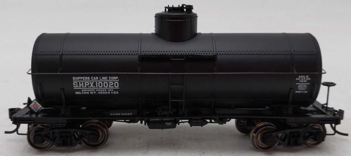 Proto 2000 23176 HO Scale S.H.P.X. 10,000 Gallon Type 21 Riveted Tank Car #10020 EX/Box