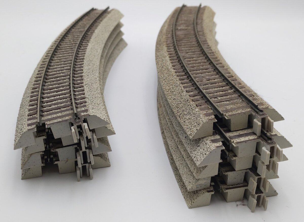 S-Helper 00292 S Scale 24" 30° Curved Track Sections (9) VG