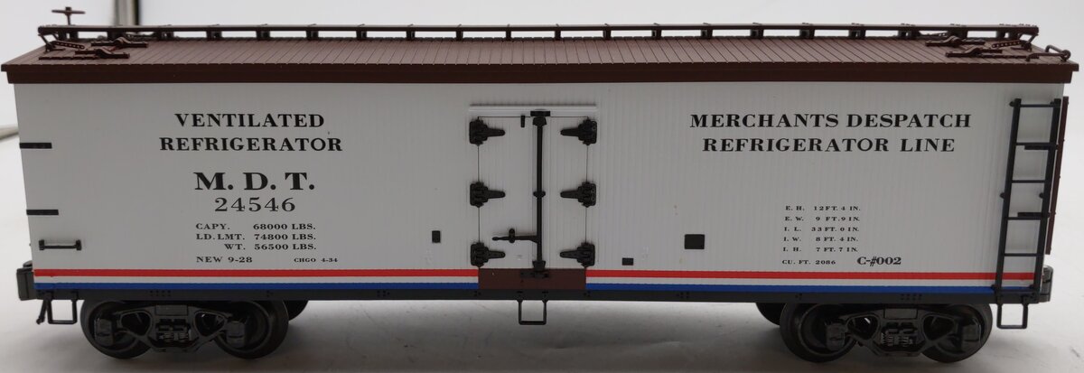 K-Line K742-80331 O Gauge Merchants Despatch Reefer Car #24546 LN/Box