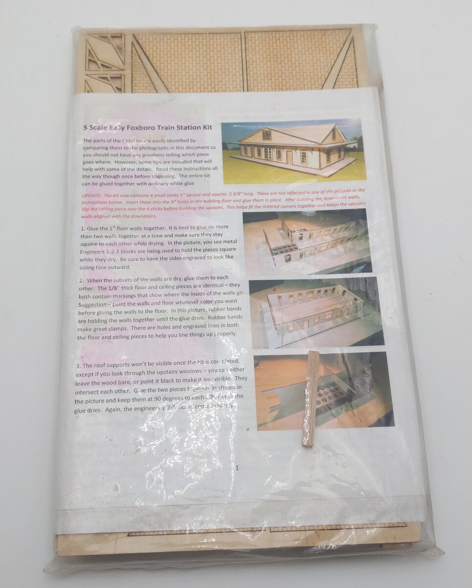 S Scale East Foxboro Train Station Kit MT
