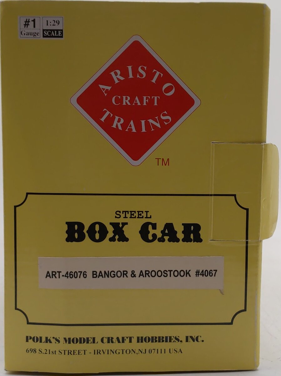Aristo-Craft 46076 G Scale B&A State of Maine Steel Boxcar #4067 LN/Box