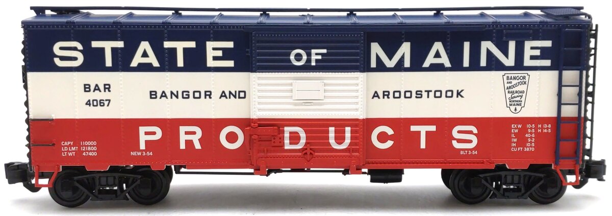 Aristo-Craft 46076 G Scale B&A State of Maine Steel Boxcar #4067 LN/Box