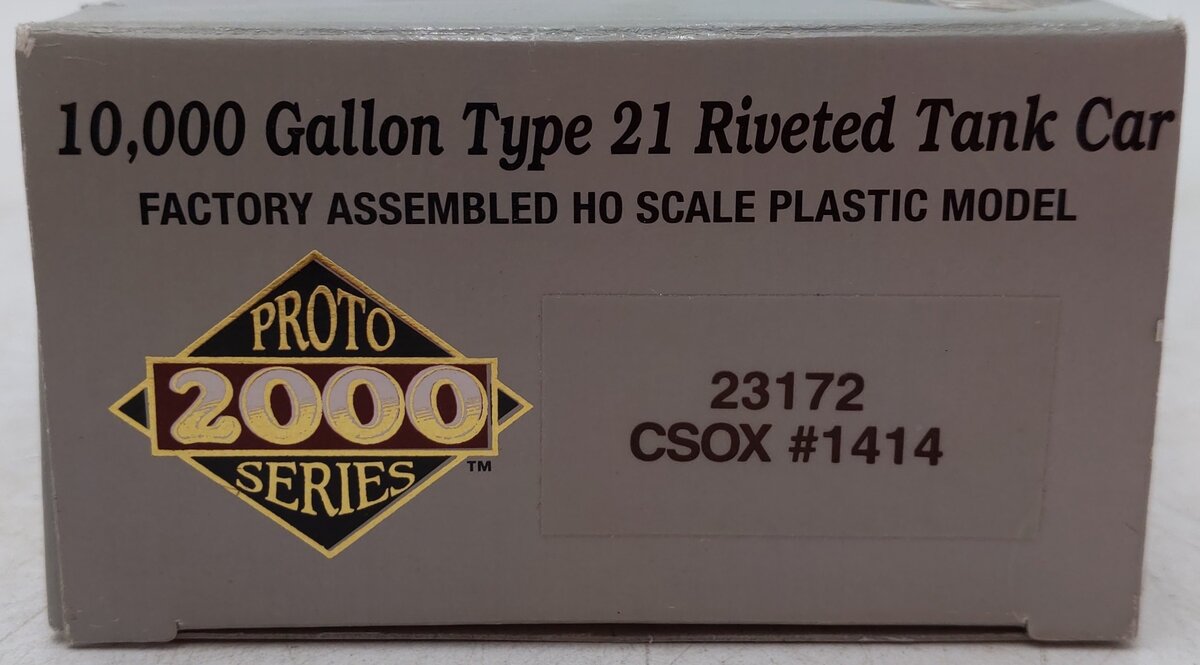 Proto 2000 23172 HO CSOX 10,00 Gallon Type 21 Riveted Tank Car EX/Box