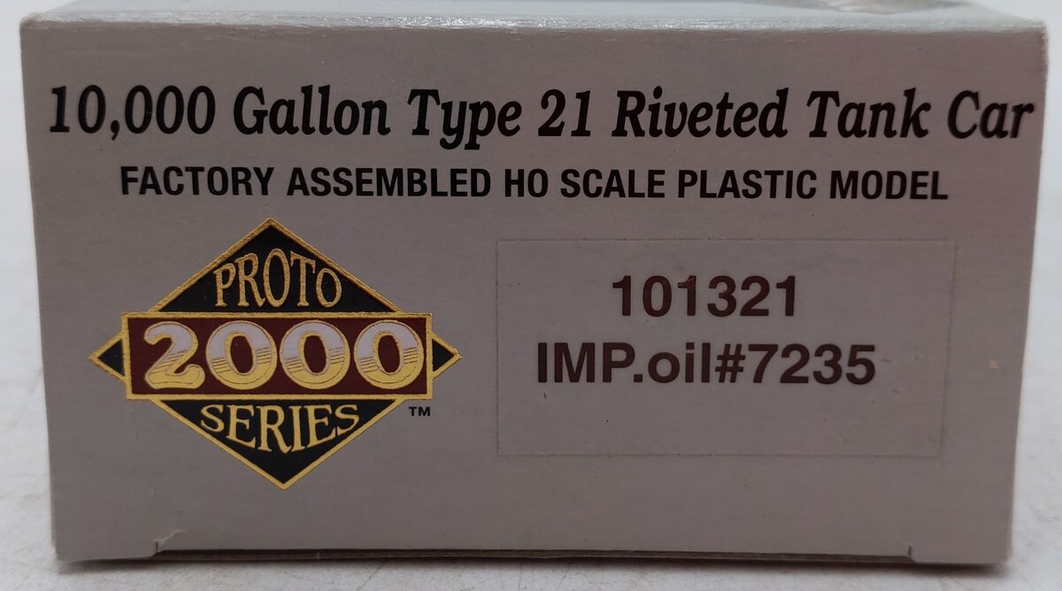 Proto 2000 101321 HO Imperial Oil 10K Gallon Type 21 Riveted Tank Car #7235 EX/Box